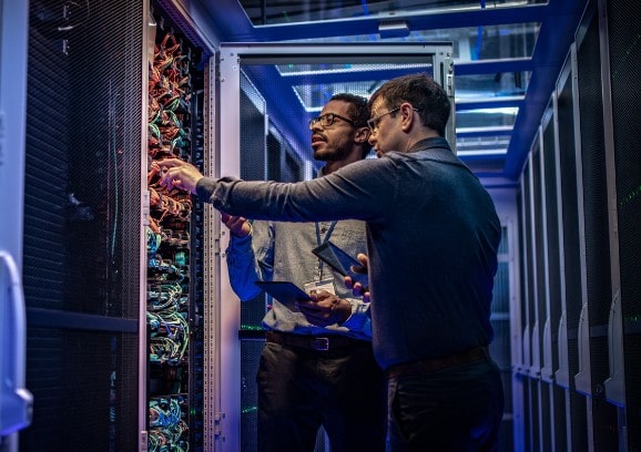 Two global IT engineers staff, who were sourced through Orion US’s Talent acquisition services.